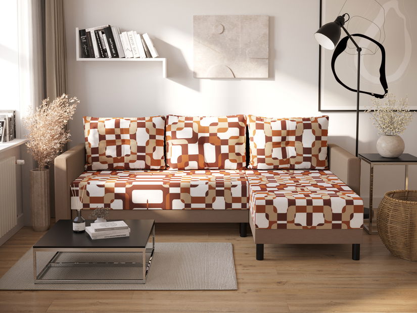 Colțar Glimmer L (capuccino + multicolor) (D)