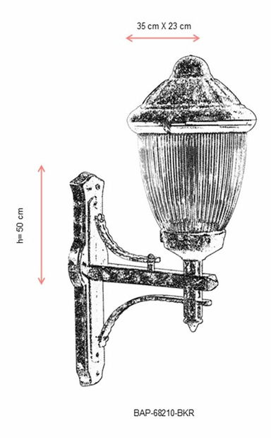 Vonkajšie nástenné svietidlo Destiny (hnedá)