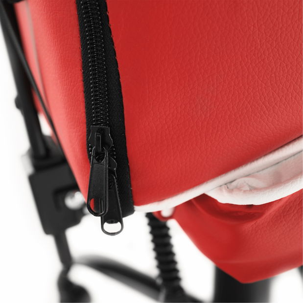 Kancelárske/herné kreslo Gallof NEW (čierna + biela + červená)