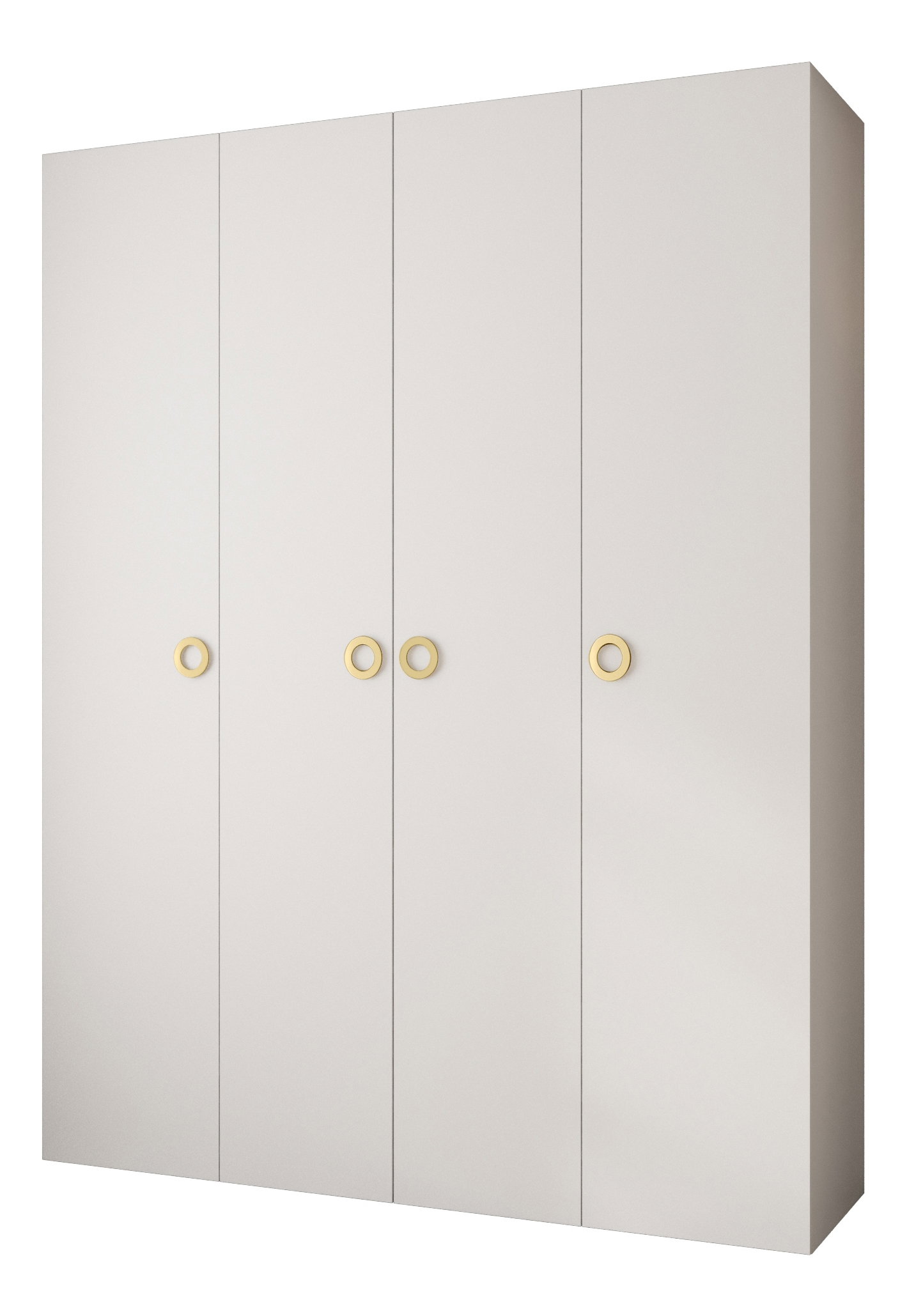 Dulap de haine 190 cm Carmela 50-1 (alb + Auriu)