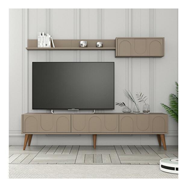 Set mobilier living Lyantela (tmavoBej + Nuc)