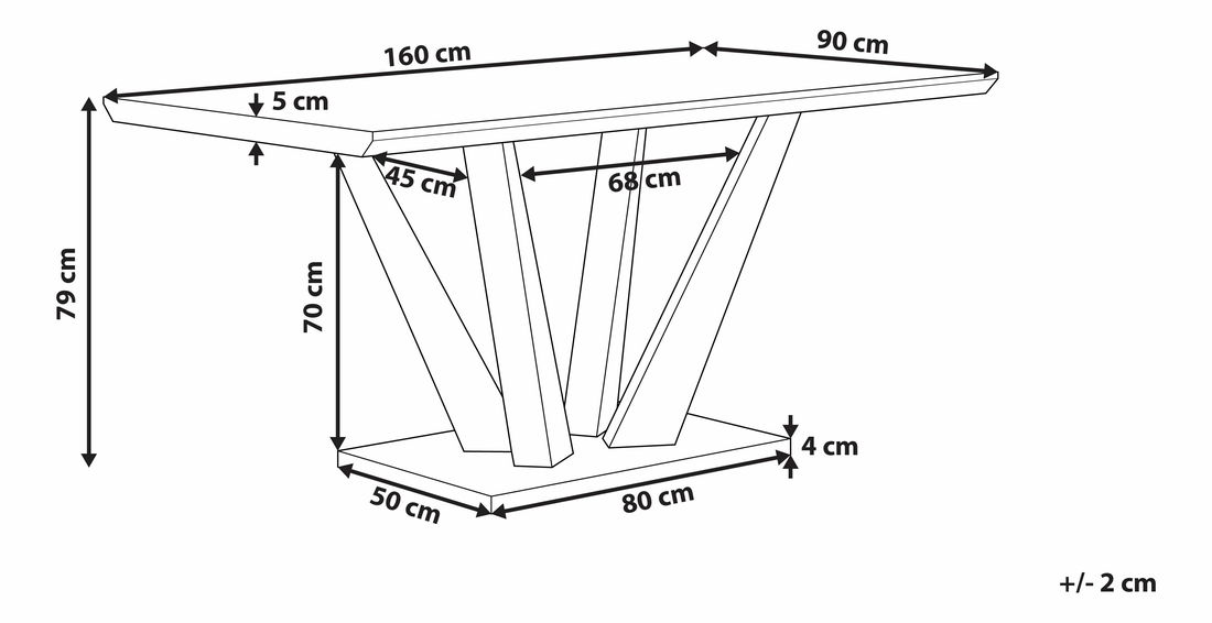 Jedálenský stôl BONTOVA (svetlé drevo + strieborná) (pre 6 osôb)