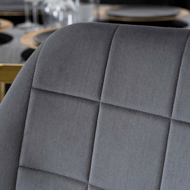 Étkezőszék Inolvidable (szürke + arany) 