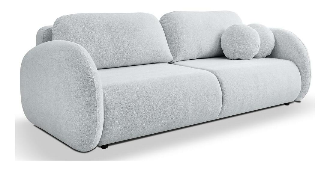 Pohovka trojsedačka Ovalia (svetlosivá + čierna)