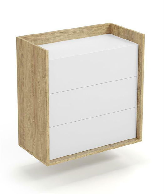 Komoda Mozelle 3S (hikor + bijela)