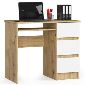 PC stolík Benicio (dub artisan + biela) (P)