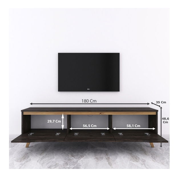 TV stolić/ormarić Dracula (crna + orah)