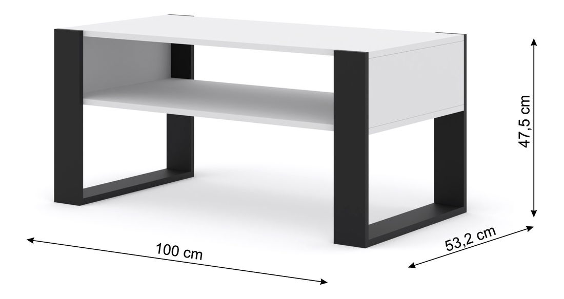 Stolić za kavu Molli (bijela)
