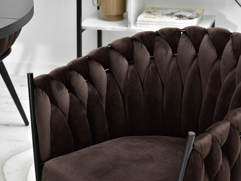 Jedálenská stolička Radio (hnedá + čierna)