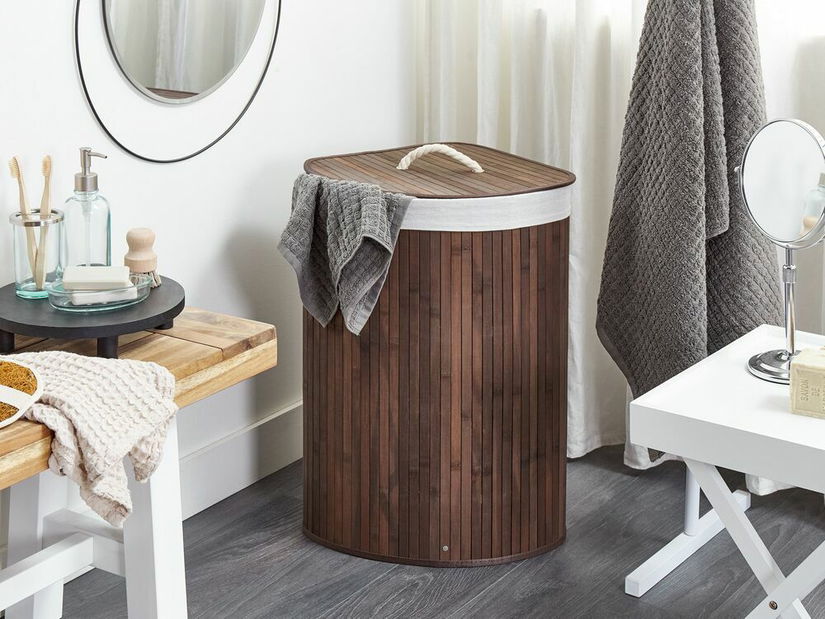 Kôš na bielizeň Matza (tmavé drevo)