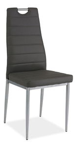 Scaun de sufragerie Harold (Gri + Cromat)