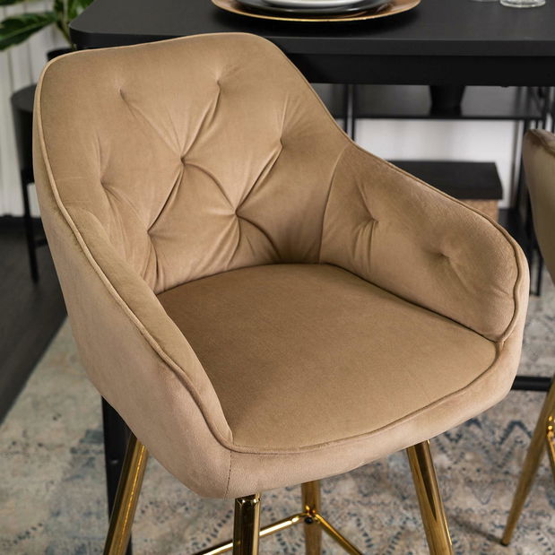 Scaun bar Solicitamos (bej + auriu) *vânzare stoc