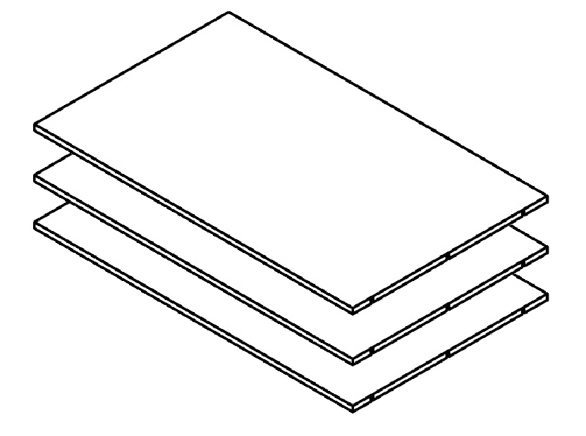 Polcok a szekrénybe Iliana JSZF 2D2S (3 db.) ( sutter tölgy)