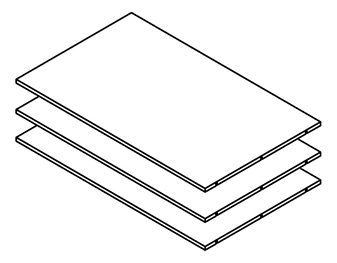 Poličky do skrine BRW Indiana JSZF 2D2S (3 ks.) (dub sutter)