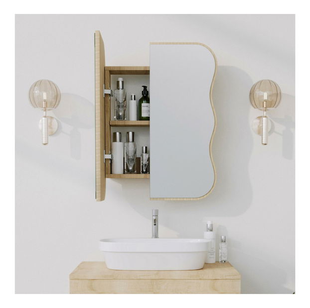 Kupaonski ormarić s ogledalom Dion (hrast)