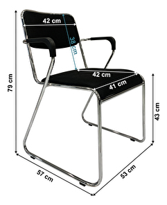 Scaun de birou Dakota (negru)