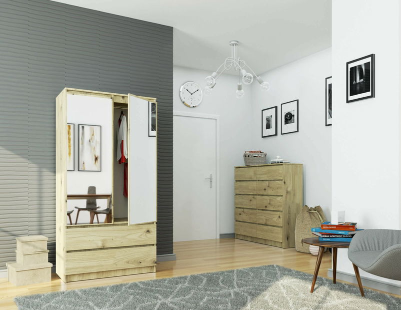 Dulap de haine Safwan II (stejar artisan)