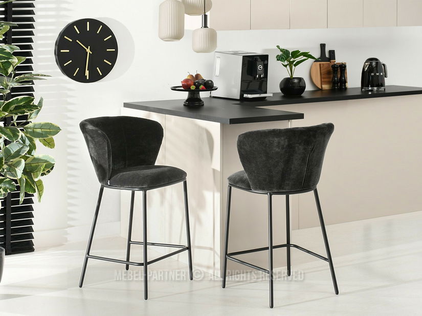 Scaun bar Kurkum (negru)