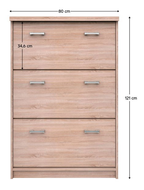 Botník (skrinka na topánky) Topta Typ 24 3K (dub sonoma)