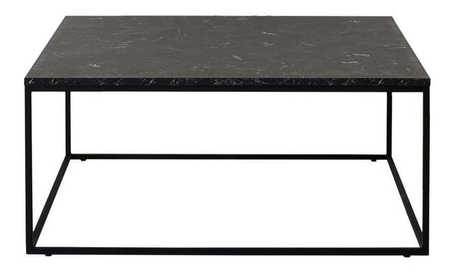 Măsuță cafea Shepolendo 2 (marmură negru + negru)