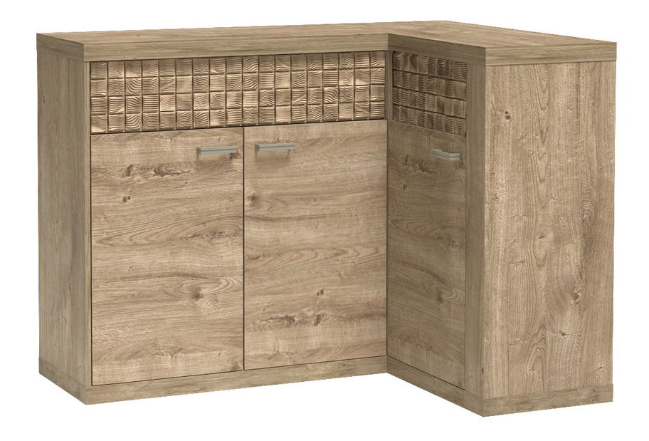 Sarok komód Nature 15 (LED világítással) (ribbeck tölgy)