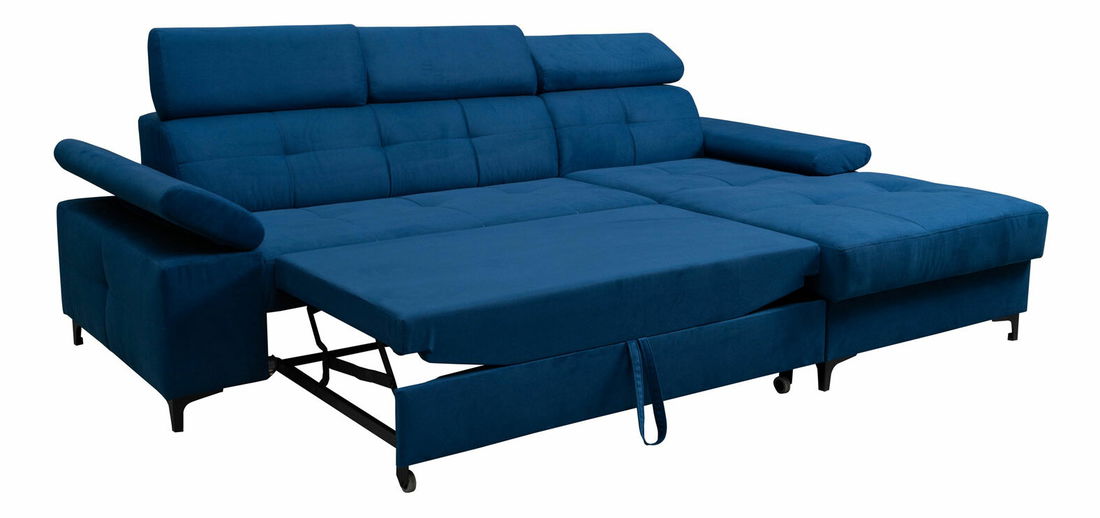 Rohová sedačka Nicholle (tmavomodrá) (P)