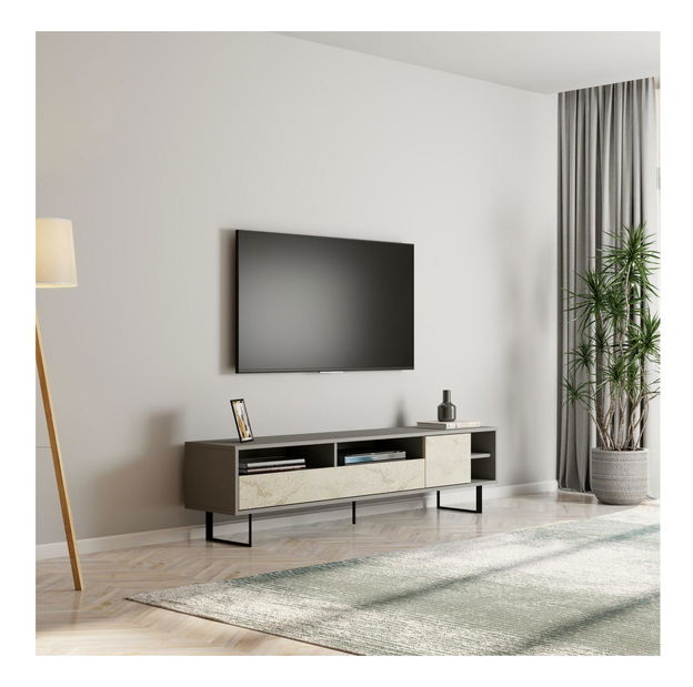 TV stolić/ormarić Lugar (sivi travertin)