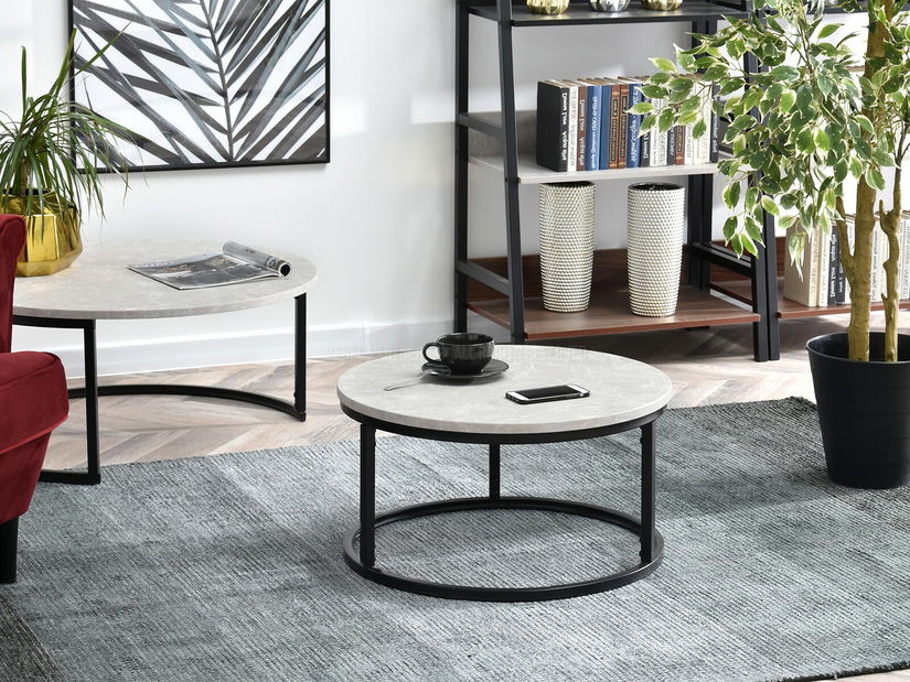 Dohányzóasztal Kolja Stolik S (szürke + fekete)