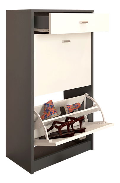 Ormarić za obuću Kerjat Typ 1 (bijela + grafit)