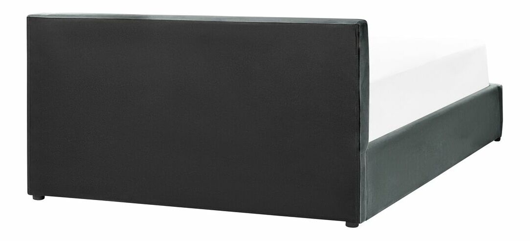 Manželská posteľ 160 cm Belize (tmavosivá) (s roštom) (s úl. priestorom)