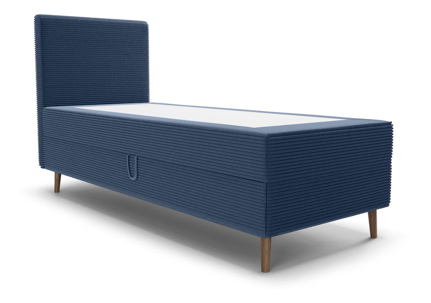 Jednolôžková posteľ 80 cm Napoli Bonell (modrá) (s roštom, s úl. priestorom)