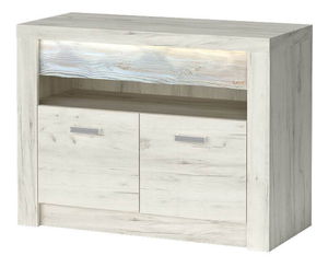 Masă TV/Dulap Indie 10 (cu iluminat LED) (craft alb)