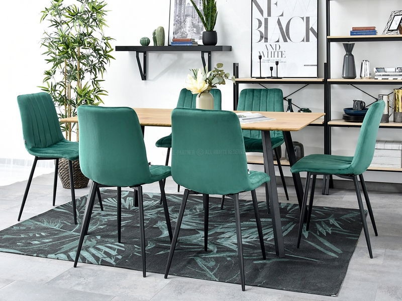 Scaun Mia (verde + auriu)