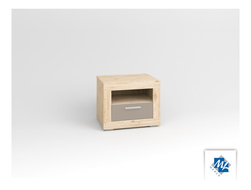 Nočný stolík Modern 17 dub San Remo + grafit