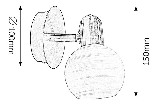 Reflektorska svjetiljka Aurel 6341 (saten krom + bijeli uzorak )