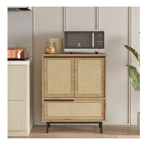 Dulap bucătărie Otto 8 A (nuc + stejar + negru)