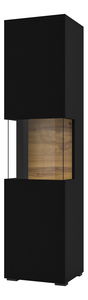 Vitrină Avernic Typ 05 (onyx negru + Stejar wotan)