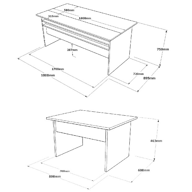 Set pentru birou Vergilius 6 (maro + gri)