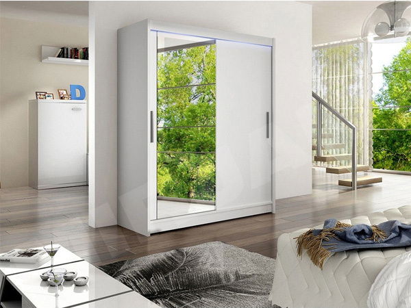 Šatníková skriňa Presto VI (biela) *bazár