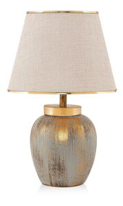 Stolová lampa Rialessta 4 (krémová + zlatá)