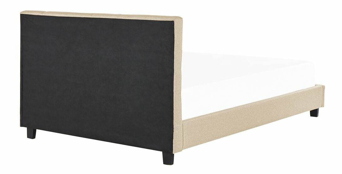 Franciaágy 180 cm Ruthine (bézs) (ágyráccsal és tárolóhellyel)