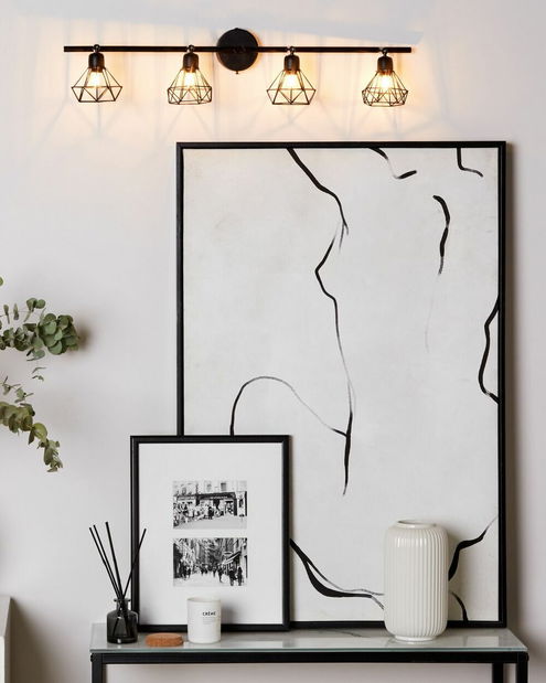 Nástenné osvetlenie Erick (čierna)