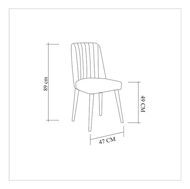 Set mobilier sufragerie Bimuvo 4 (albastru marin + pin atlantic) (pentru 4 persoane)