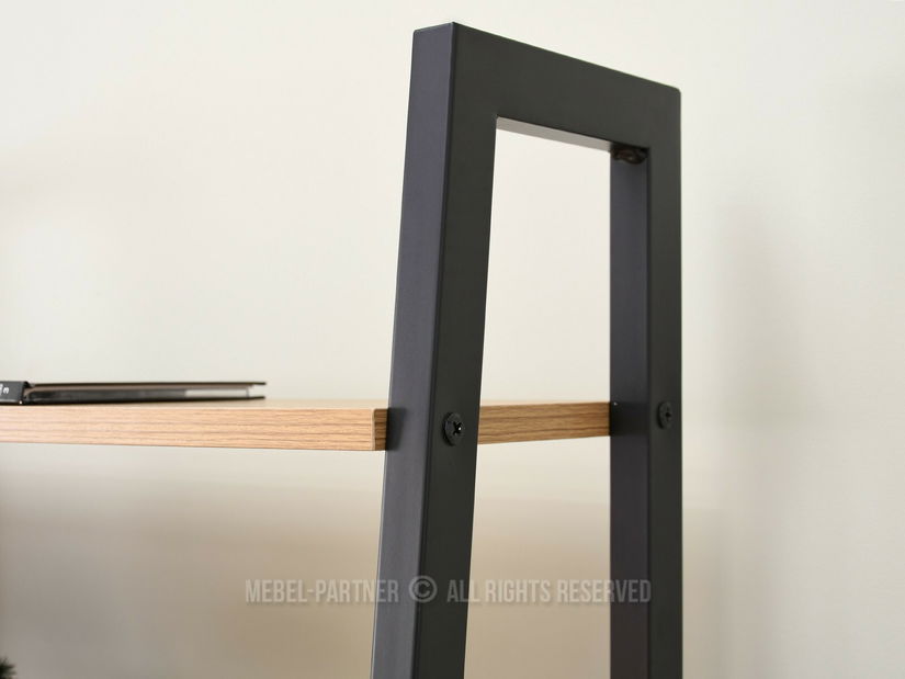 Regál Jeans (tölgy + fekete)