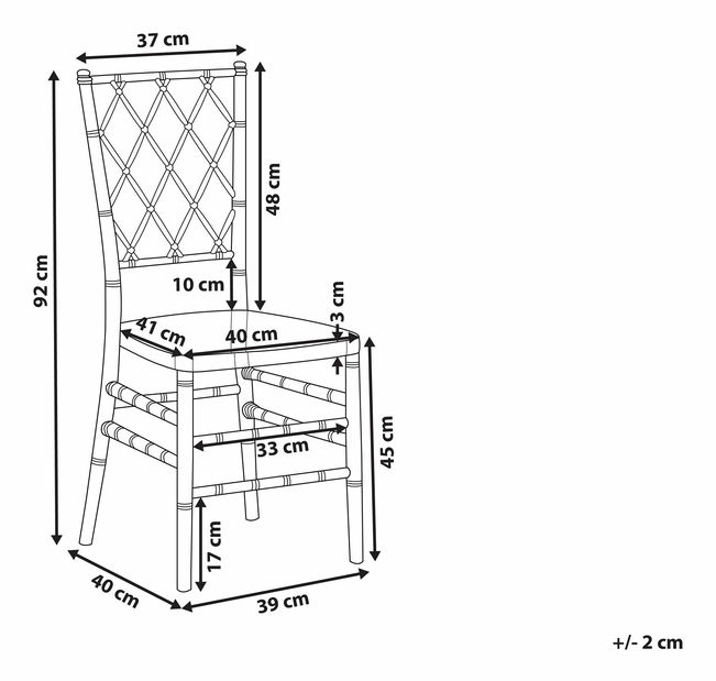 Set 2 buc. scaune sufragerie CLARO (transparent) *vânzare stoc