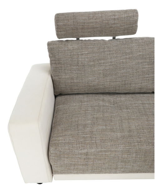 Rohová sedačka Olubria (krémová + hnedá) (P)