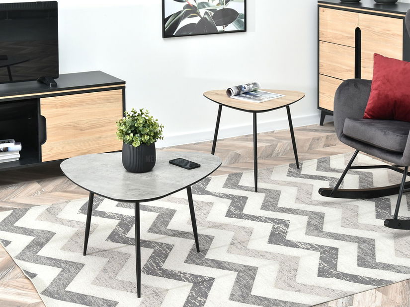 Konferenčný stolík Rossi Zest Xl (sonoma + čierna)