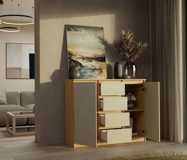 Komoda Musecalo 8 (dub artisan + kašmír)