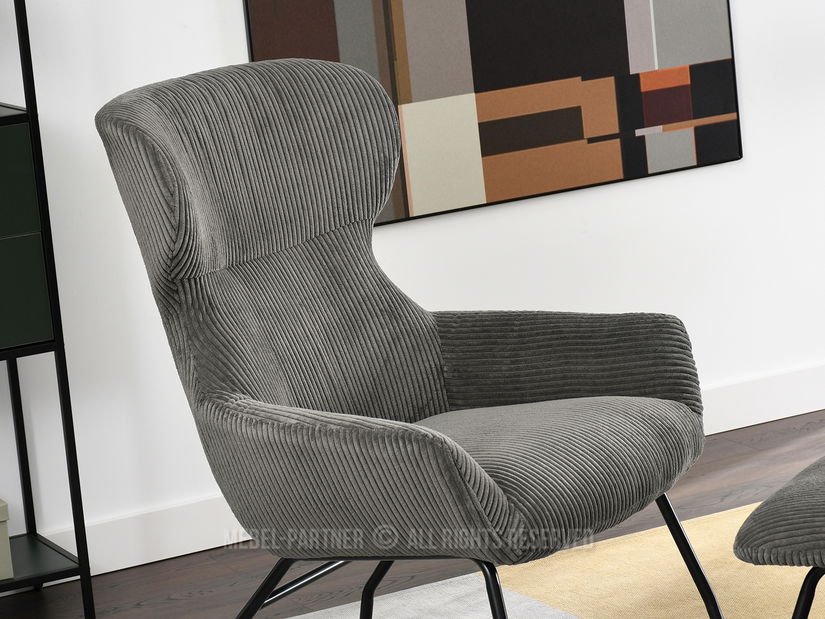 Kreslo Condor (grafit + čierna)