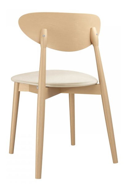 Jedálenská stolička KD 65 C (buk + krémová) 